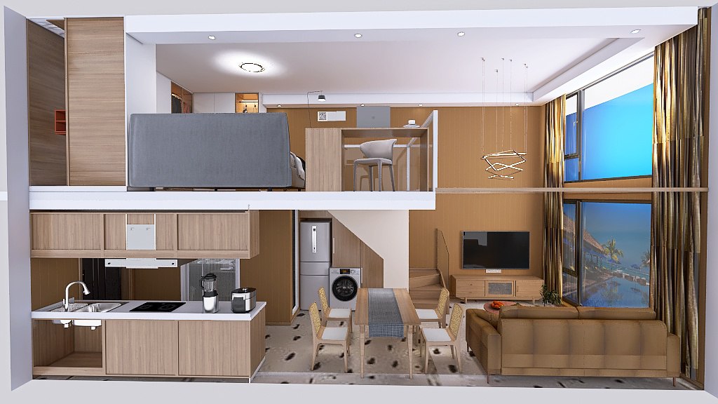 Contemporary Loft Room
